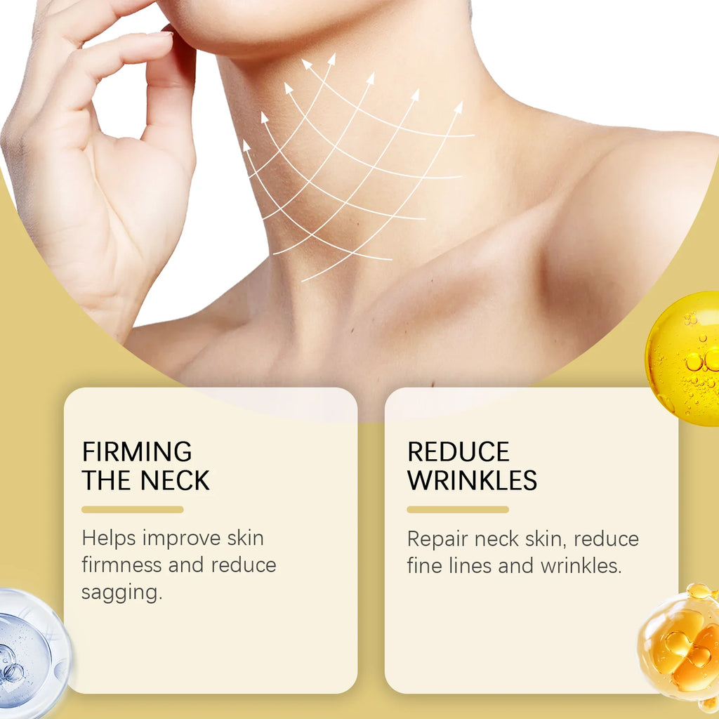 Hexapeptide 8 Roller Neck Cream Firming Lifting Massager Ceramide Moisturizing Tightening Skin Care Body Lotion For Women