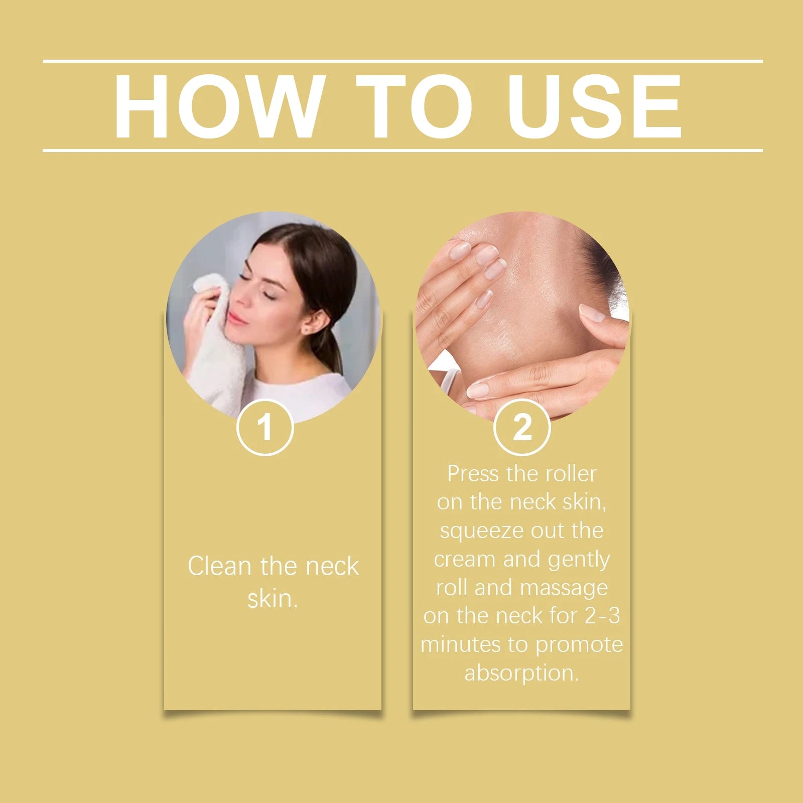 Hexapeptide 8 Roller Neck Cream Firming Lifting Massager Ceramide Moisturizing Tightening Skin Care Body Lotion For Women