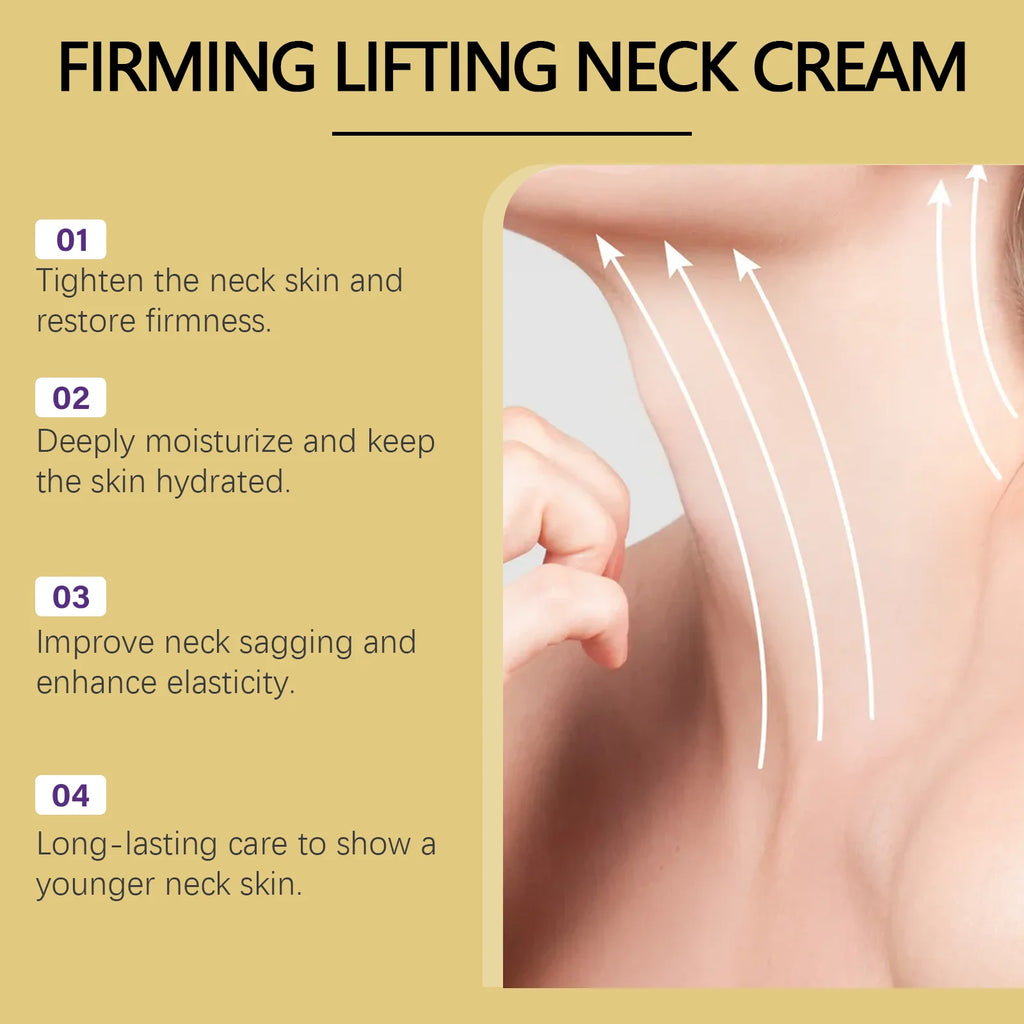 Hexapeptide 8 Roller Neck Cream Firming Lifting Massager Ceramide Moisturizing Tightening Skin Care Body Lotion For Women